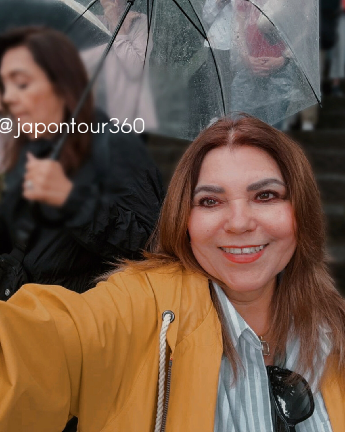 Grupo disfrutando Japón
